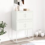 vidaXL Buffet blanc 68 5x38 5x107 cm acier