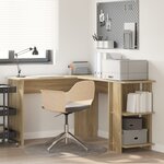 vidaXL Bureau d'Angle Chêne Sonoma Chêne Sonoma Panneau de particules