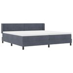 vidaXL Lit à ressorts avec matelas noir 100x200 cm en velours