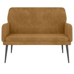 vidaXL Banc Marron 108x79x79 cm Velours