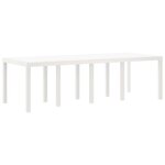 vidaXL Table de Jardin Blanc 250 x 100 x 73 cm polyrotin