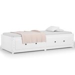 vidaXL Lit de jour sans matelas blanc 80x200 cm bois de pin massif