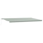 vidaXL Auvent Rétractable Vert et blanc 600 × 300 cm