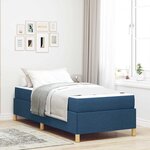 vidaXL Lit à ressorts avec matelas Bleu et Blanc 100 x 200 cm Mousse