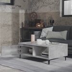 vidaXL Table basse gris béton 90x60x35 cm bois d'ingénierie