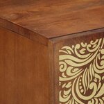 vidaXL Ensemble de Meubles de Salle de Bain 3 Pièces Miel Brun et or