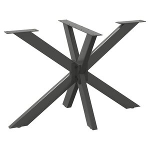 vidaXL Pied de table à manger en forme d'araignée anthracite 120 x 68 x (72-73) cm acier