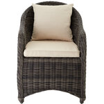 Tectake fauteuil de jardin luxe - gris