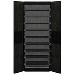 vidaXL Armoire à chaussures Noir 60x30x166 cm Tissu