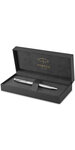 Parker sonnet essentiel stylo bille  acier  recharge noire pointe moyenne  coffret cadeau