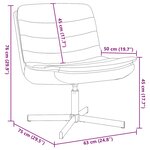vidaXL Chaise pivotante Crème Tissu polyester  base en métal Moyenne