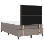 vidaXL Lit à ressorts avec tête de lit Taupe 120 x 190 cm tissu