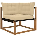 vidaXL Coussin de canapé d'extérieur 3 Pièces Beige Polyester