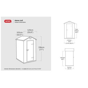 Keter abri de stockage manor 43 gris