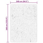 vidaXL Tapis HUARTE à poils courts doux lavable rouge clair 240x340 cm