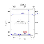 Chambre froide négative pro line avec groupe négatif - hauteur 2200 mm - combisteel -  - acier inoxydable1500 x 1800