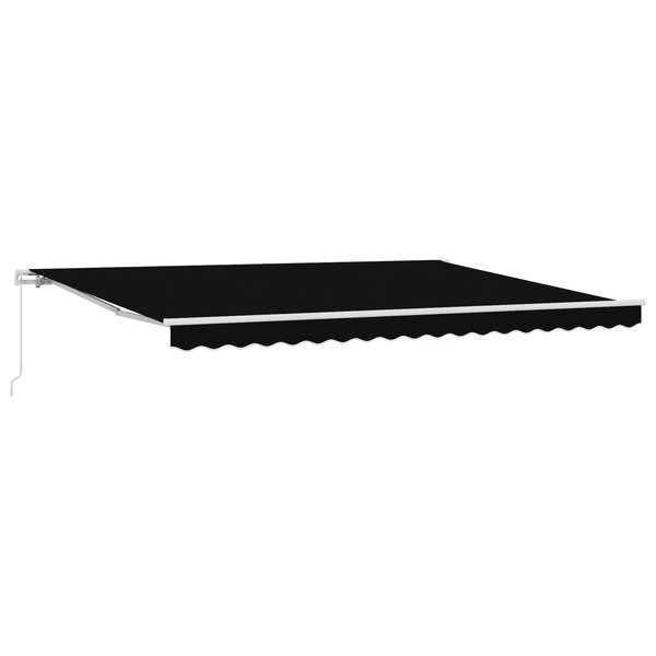 vidaXL Auvent Rétractable Manuel Noir 450x300 cm
