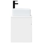 vidaXL Meuble de lavabo mural Blanc 49 x 41 x 63 cm Bois d'ingénierie