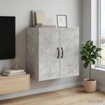 vidaXL Armoire Murale 59 x 31 x 60 cm Bois d'ingénierie Gris béton