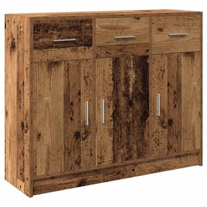 vidaXL Buffet vieux bois 91x28x75 cm bois d'ingénierie