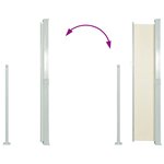 vidaXL Auvent latéral rétractable 160 x 500 cm Crème
