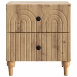 vidaXL Cabinet de chevet 2 Pièces Chêne artisanal 43 x 34 5 x 48 cm