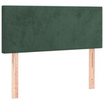 vidaXL Sommier à lattes de lit avec matelas et LED Vert foncé 90x200cm