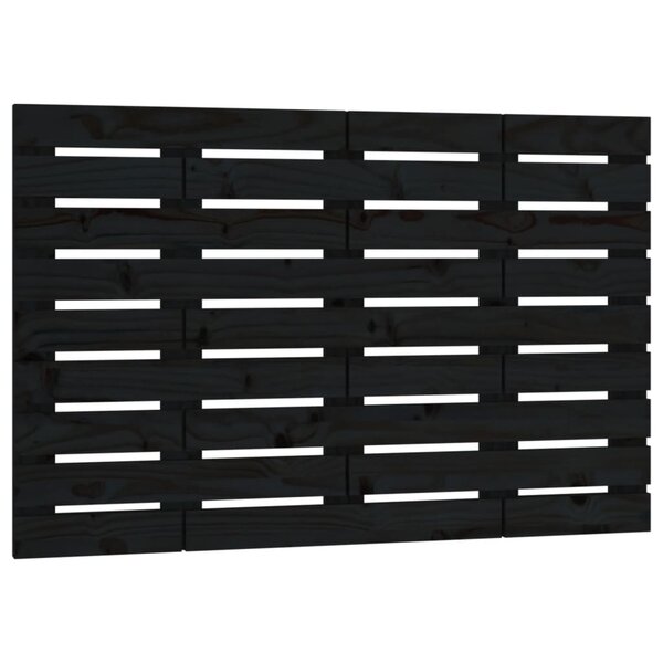 vidaXL Tête de lit murale Noir 96x3x63 cm Bois massif de pin