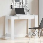 vidaXL Bureau blanc 100x45x75 cm bois d'ingénierie