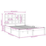 vidaXL Cadre de lit sans matelas 135x190 cm bois massif