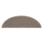 vidaXL Tapis d'escalier autocollants 15 Pièces 56x17x3 cm Beige foncé