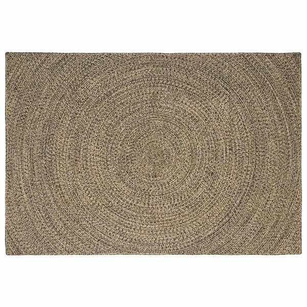 vidaXL Tapis de surface Naturel et noir 240 x 340 cm Jute