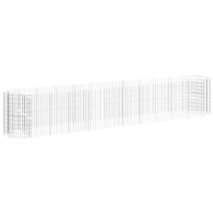 vidaXL Lit surélevé à gabion Fer galvanisé 600x100x100 cm