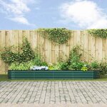 vidaXL Jardinière surélevée Vert 400 x 80 x 44 cm Acier