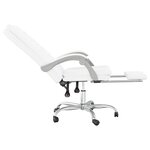 vidaXL Fauteuil inclinable de bureau Blanc Similicuir