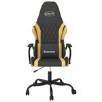 vidaXL Chaise de jeu Noir et doré Similicuir