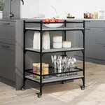 vidaXL Chariot de cuisine sonoma gris 65x40x86 5 cm bois d'ingénierie