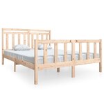 vidaXL Cadre de lit 150x200 cm Très grand Bois massif