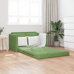 vidaXL Loveseat Vert clair Tissu  Bois 2 places Loveseat Rectangulaire