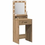 vidaXL Table de Toilette avec tiroir Chêne artisanal 50 x 41 x 135 cm