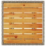 vidaXL Ensemble de bistro 3 Pièces avec coussins gris résine tressée