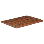 vidaXL Dessus de table 100x80x2 5cm rectangulaire bois massif récupéré