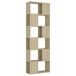 vidaXL Bibliothèque/Séparateur de pièce Chêne sonoma 60x24x186 cm