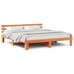 vidaXL Cadre de lit Marron 180 x 200 cm Bois de pin massif