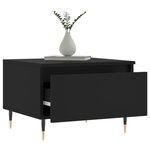 vidaXL Tables basses 2 Pièces noir 50x46x35 cm bois d'ingénierie