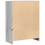 vidaXL Buffet avec LED sonoma gris 77x34x100 cm bois d'ingénierie