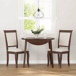 vidaXL Chaises à manger coussins 2 Pièces marron bois massif caoutchouc