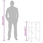 vidaXL Cadre de lavabo de salle de bain Noir 40x38x83 cm Fer