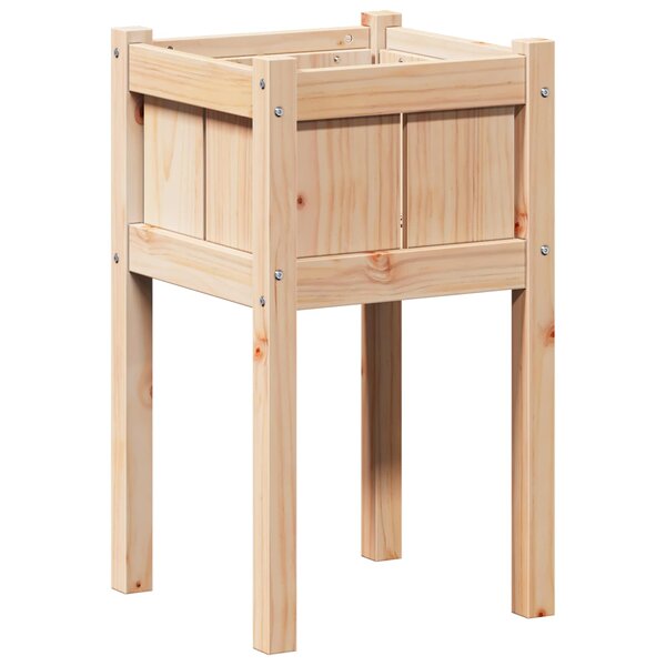vidaXL Cache-pot de jardin Nature 40 x 40 x 70 cm Bois de pin massif