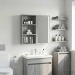 vidaXL Armoire murale de salle de bain Gris Sonoma 40 x 14 x 70 cm